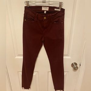 FRAME Le Skinny de Jeanne Raw Hem Jeans Sz 25 MSRP$198